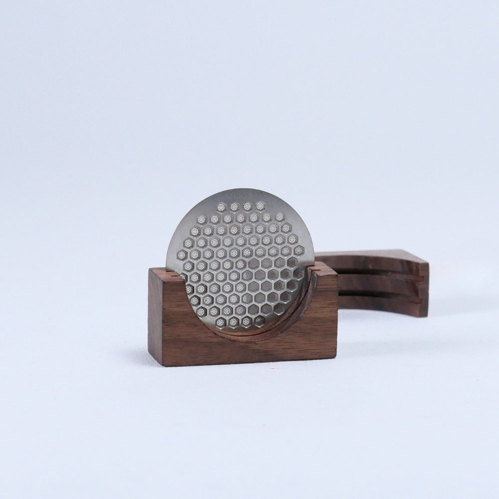 Walnut Espresso Puck Screen Holder