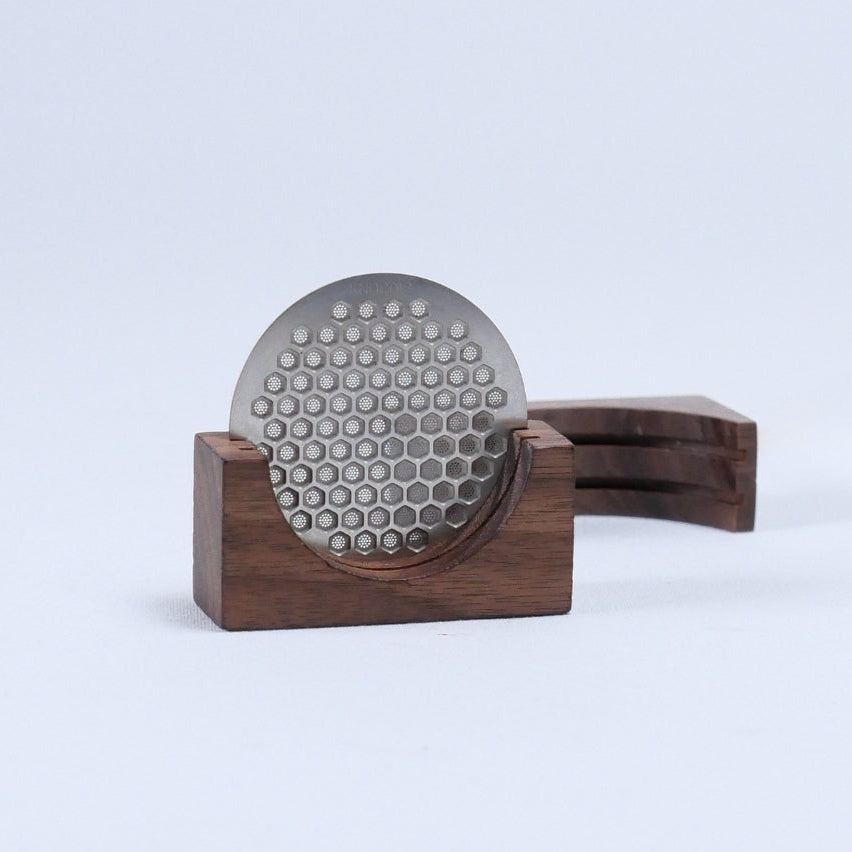Walnut Espresso Puck Screen Holder