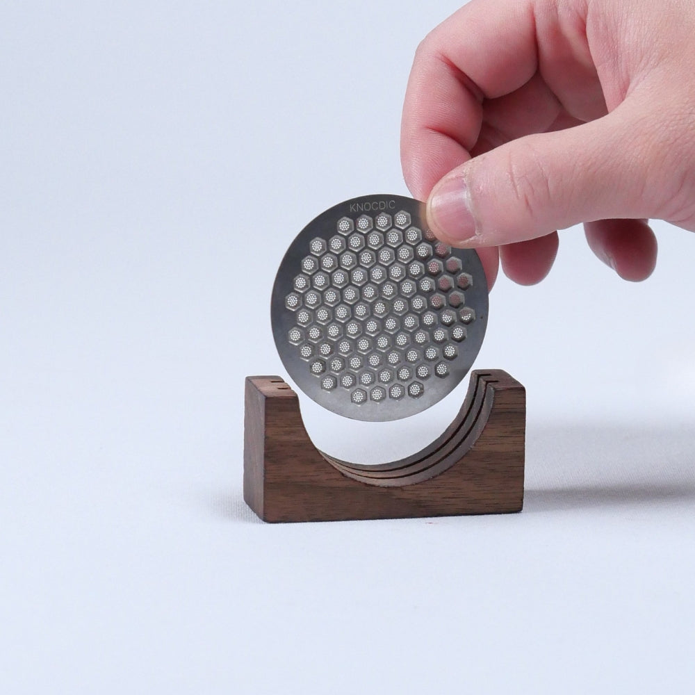 Walnut Espresso Puck Screen Holder