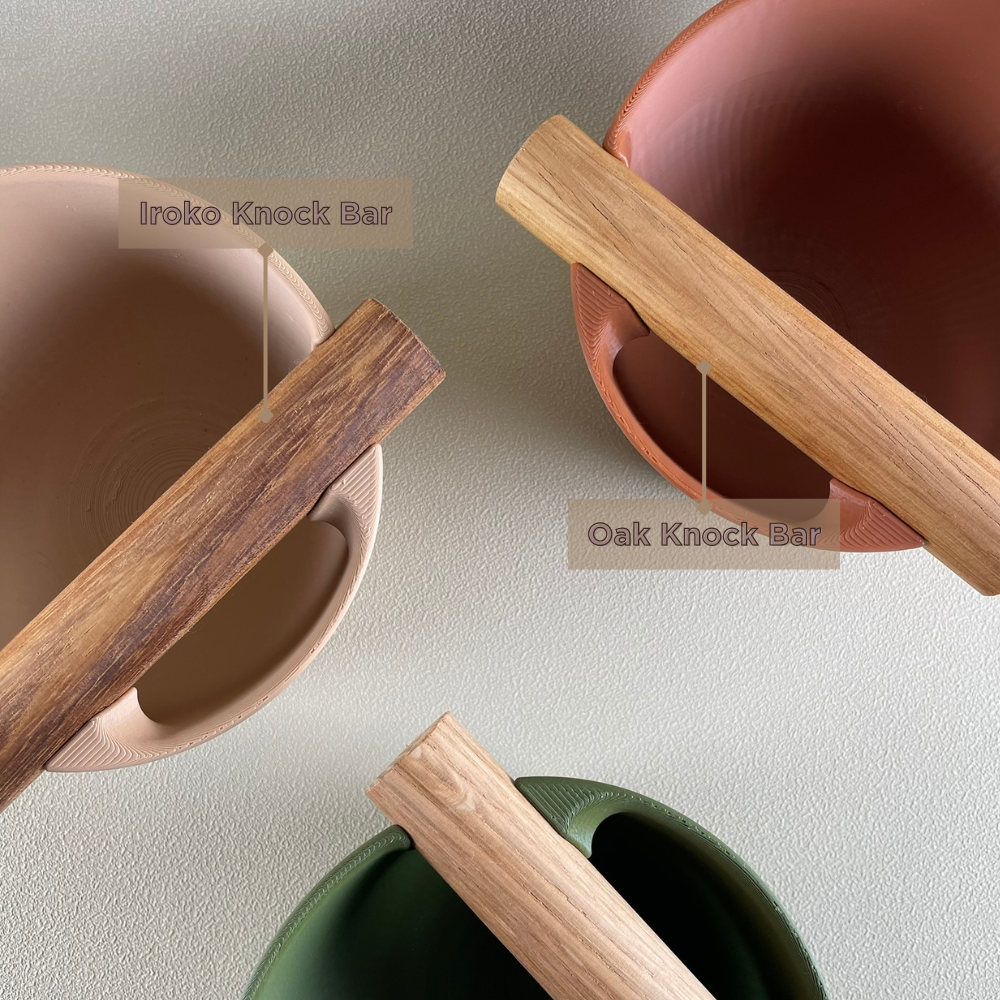 The Nordic | Knock Box With Oak or Iroko Knock Bar - Knocdic