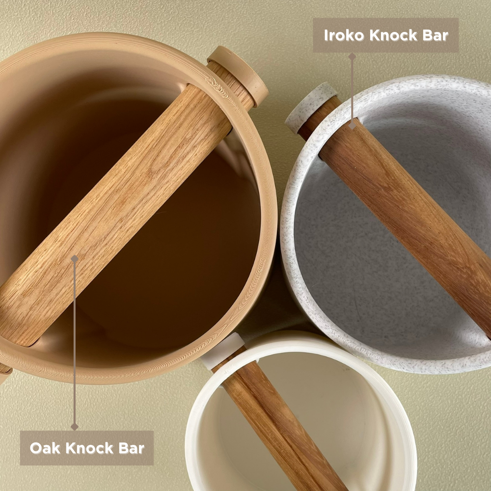 The Minimalist | Knock Box With Oak or Iroko Knock Bar - Knocdic