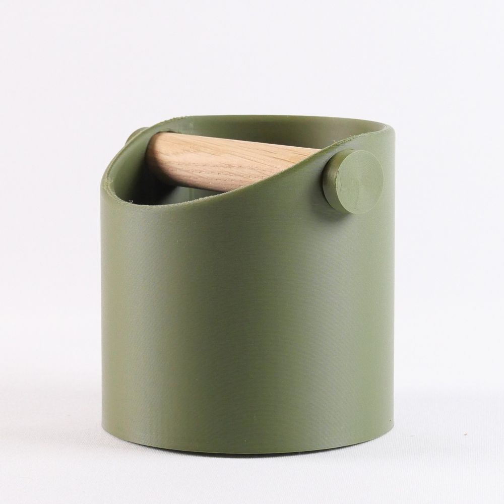 The Minimalist | Knock Box With Oak or Iroko Knock Bar