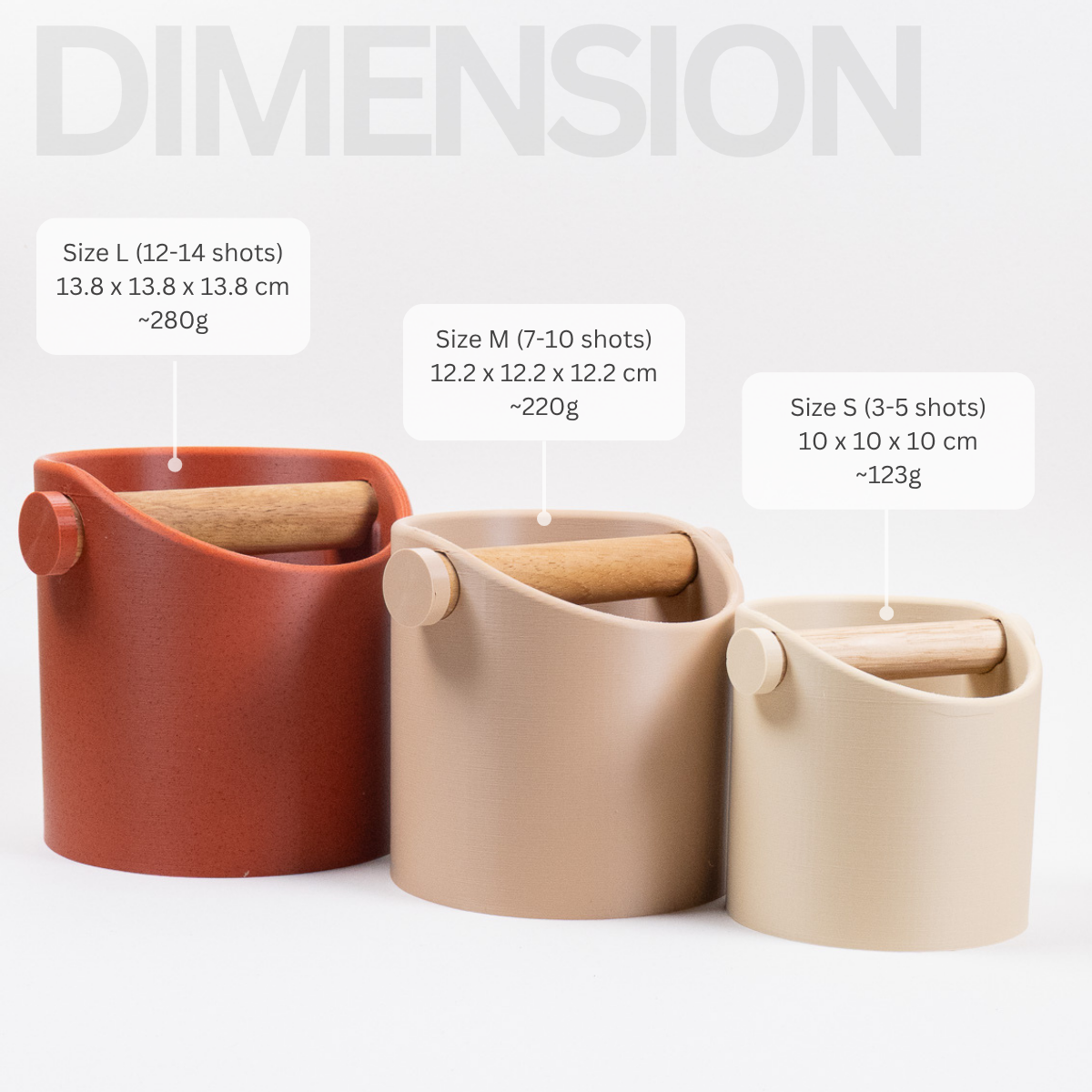 The Minimalist | Knock Box With Oak or Iroko Knock Bar - Knocdic