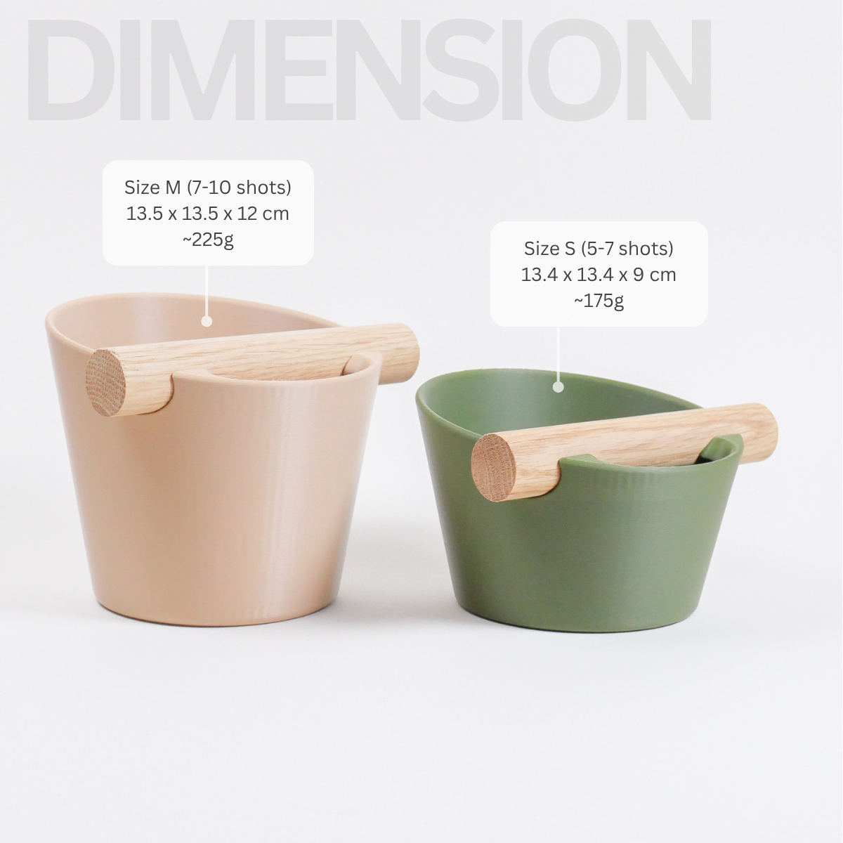 The Nordic | Knock Box With Oak or Iroko Knock Bar