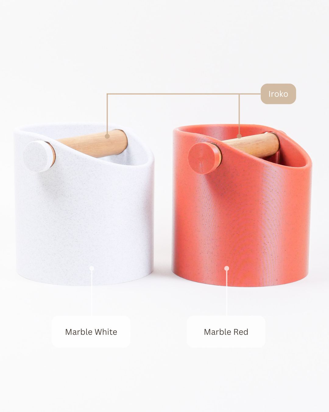 The Minimalist | Knock Box With Oak or Iroko Knock Bar - Knocdic