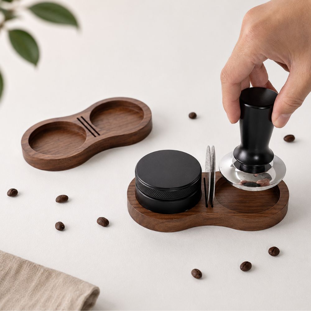 Universal Walnut Coffee Accessories Organiser
