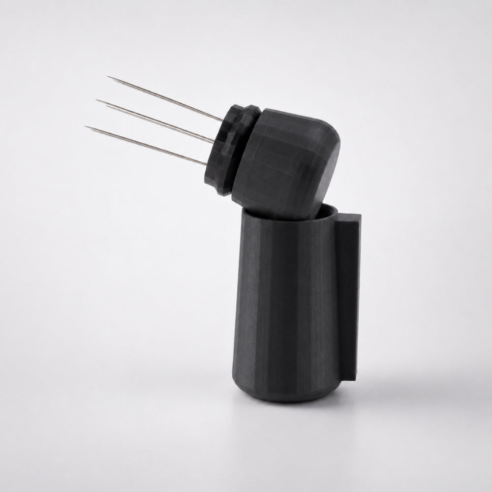 Espresso WDT Tool with Magnetic Holder with matte charcoal