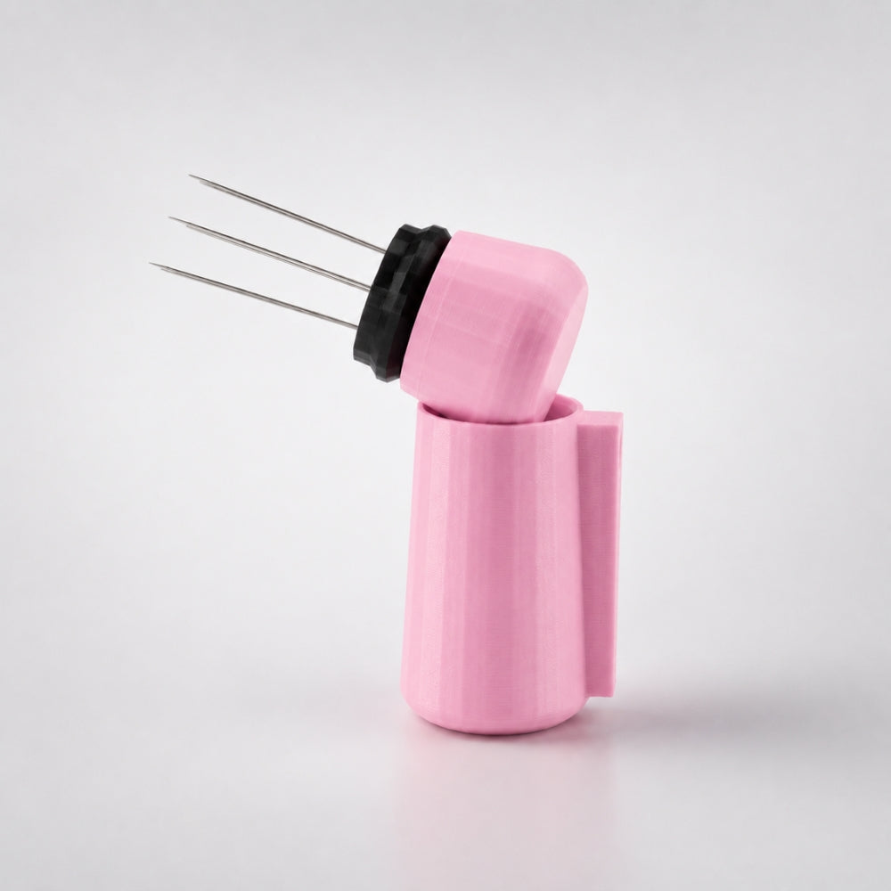 Espresso WDT Tool with Magnetic Holder with matte pink