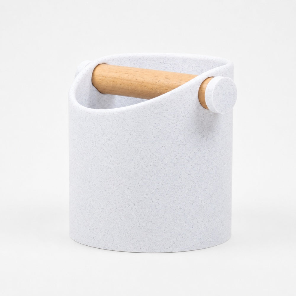 Minimalist Coffee Knock Box with Real Oak Wood Bar