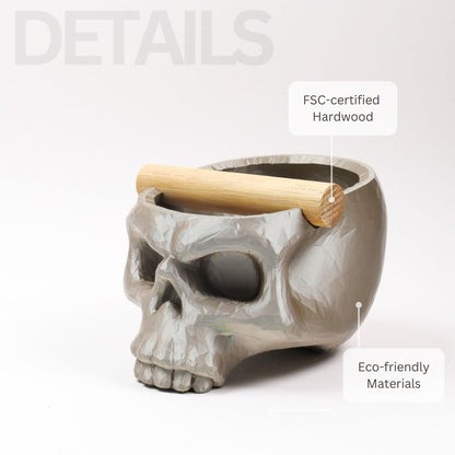 The Skull | Knock Box With Oak or Iroko Knock Bar - Knocdic