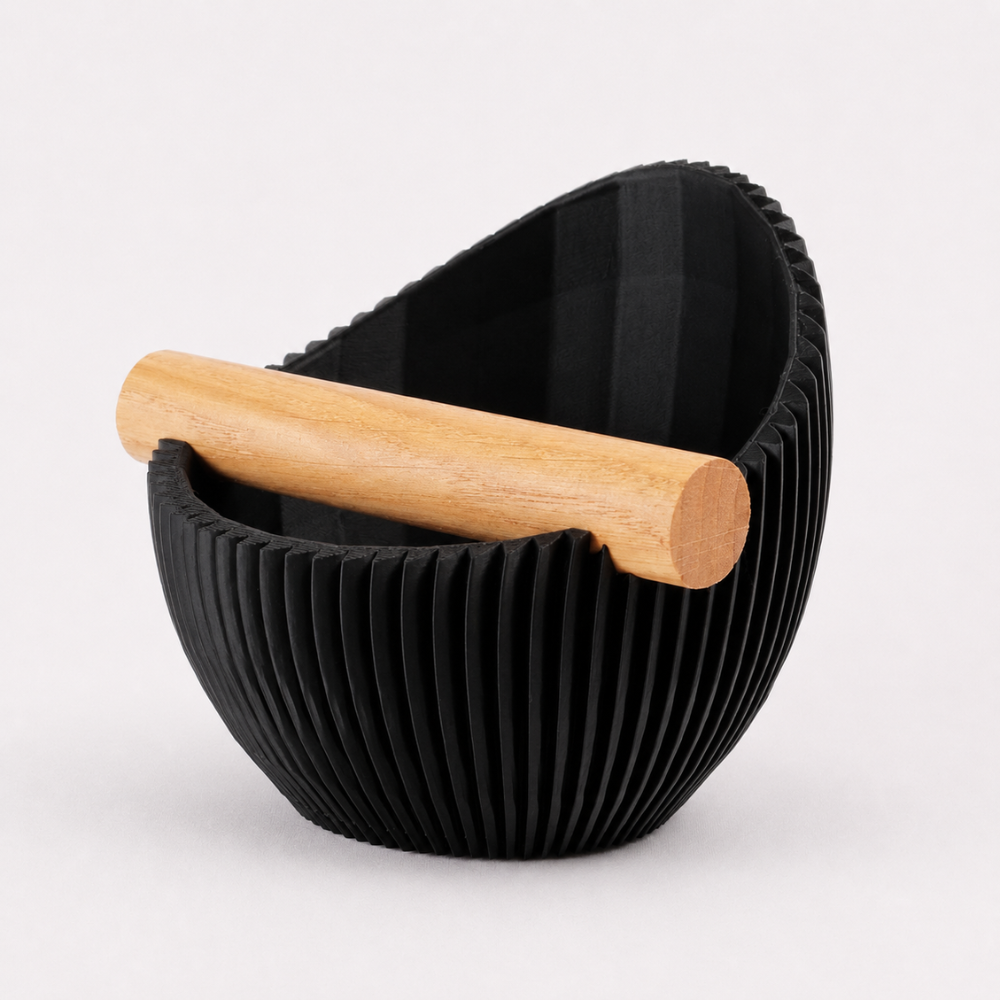 The Nova Coffee Knock Box with Real Oak Wood Bar - Knocdic