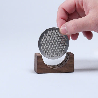 Walnut Espresso Puck Screen Holder