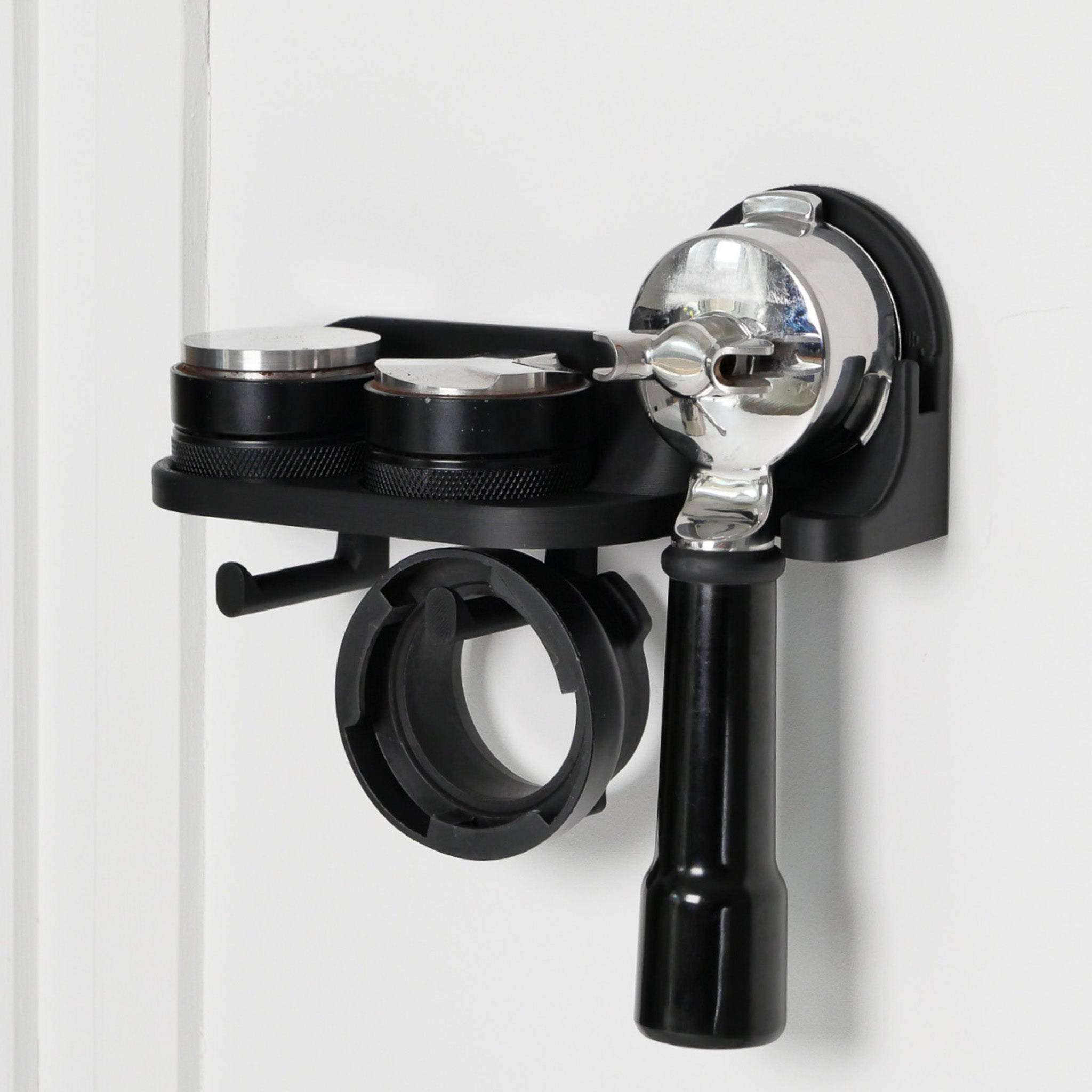 Wall Mount Portafilter Holder for 51/54/58mm Portafilter, Tamper, Dosing Funnel - Knocdic