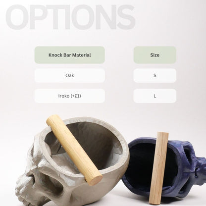 The Skull | Knock Box With Oak or Iroko Knock Bar - Knocdic