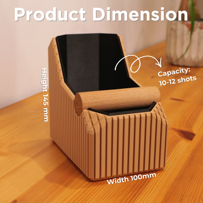 Striped Box | Knock Box With Hardwood Knock Bar