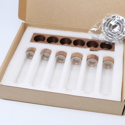 Set walnoot koffiebonen displaybuizen met uitlaatklepdeksels