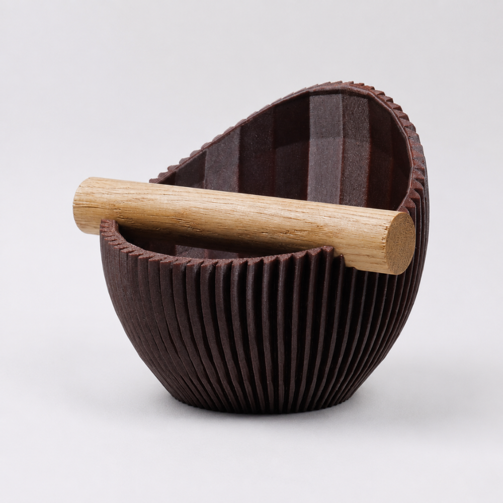 The Nova Coffee Knock Box with Real Oak Wood Bar - Knocdic