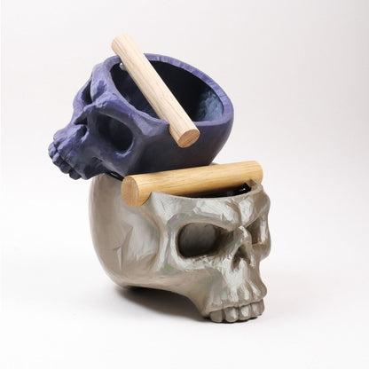 The Skull | Knock Box With Oak or Iroko Knock Bar - Knocdic