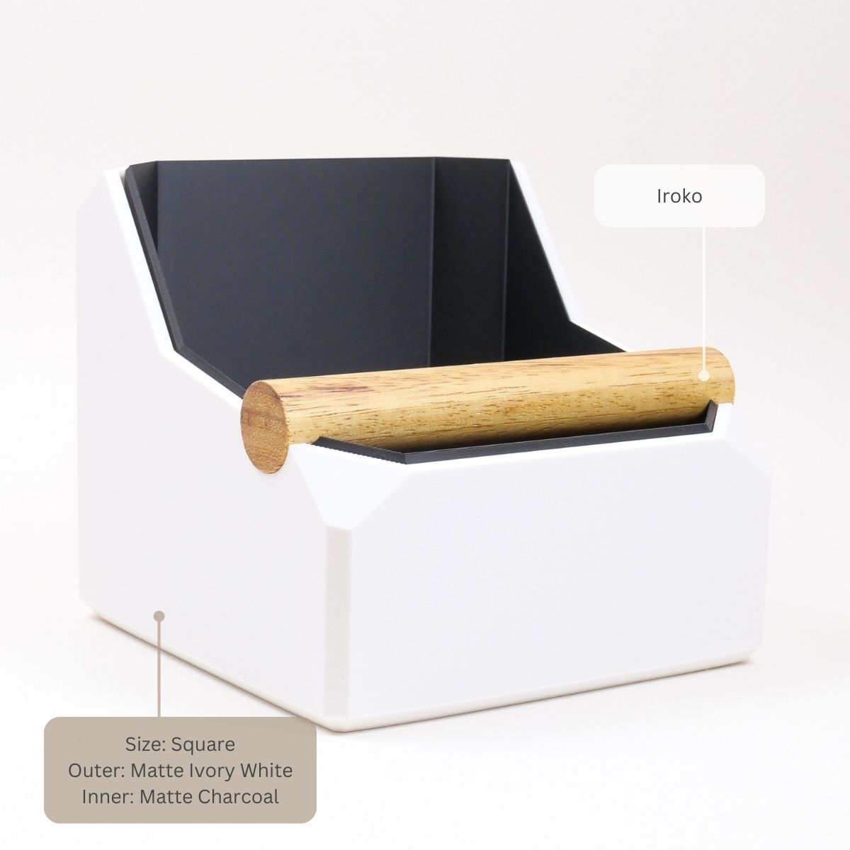 The Box | Knock Box With Oak or Iroko Knock Bar