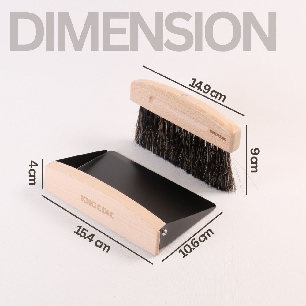 KNOCDIC® Magnetic Dustpan & Horsehair Brush