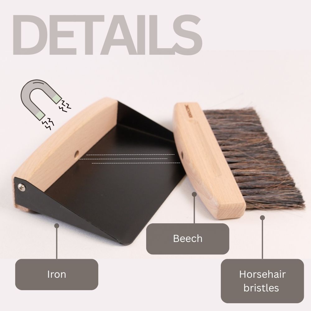 KNOCDIC® Magnetic Dustpan & Horsehair Brush
