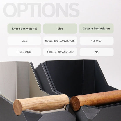 The Box | Knock Box With Oak or Iroko Knock Bar