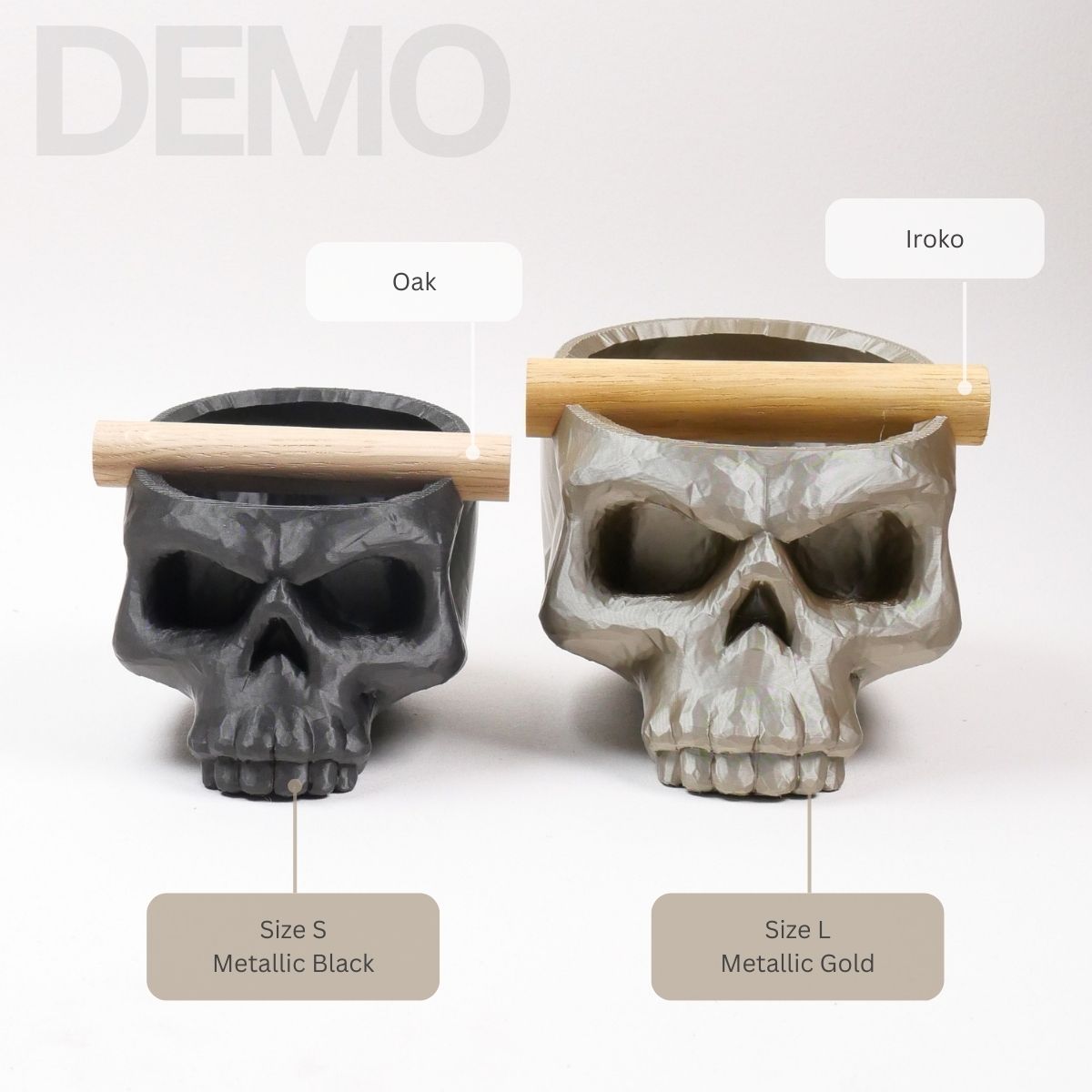 The Skull | Knock Box With Oak or Iroko Knock Bar - Knocdic
