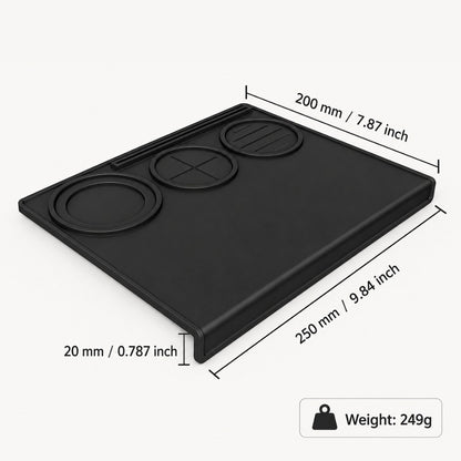 Black Silicone Espresso Tamping Mat