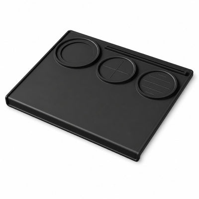 Black Silicone Espresso Tamping Mat - Knocdic