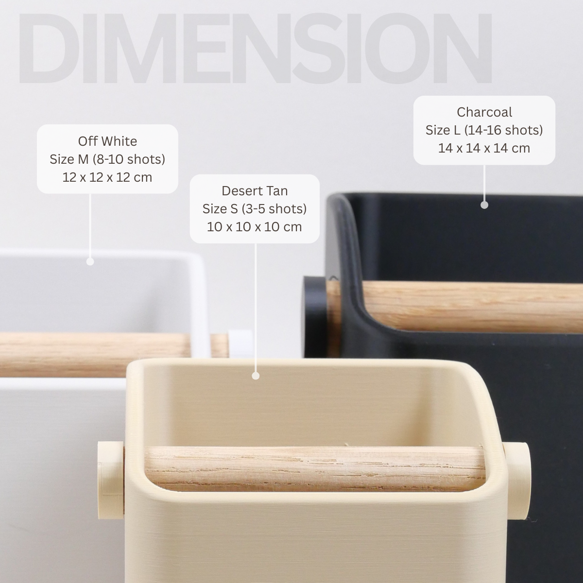 The Square | Knock Box With Oak or Iroko Knock Bar - Knocdic