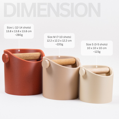 The Minimalist | Knock Box With Oak or Iroko Knock Bar - Knocdic