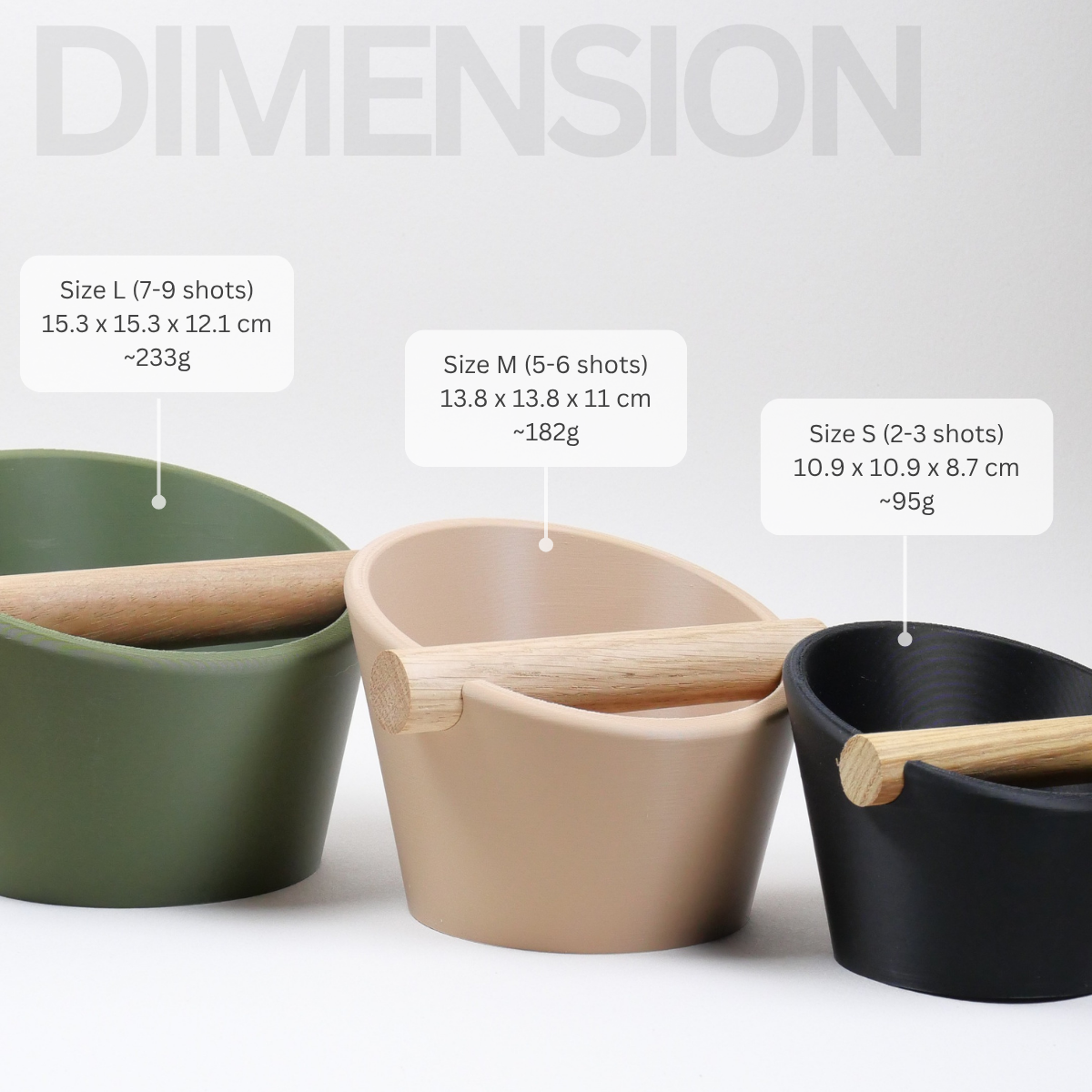 The Oval | Knock Box With Oak or Iroko Knock Bar - Knocdic