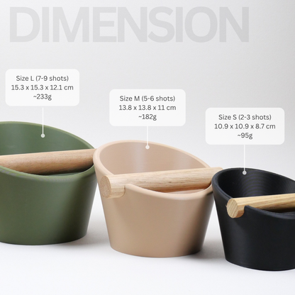 The Oval | Knock Box With Oak or Iroko Knock Bar - Knocdic