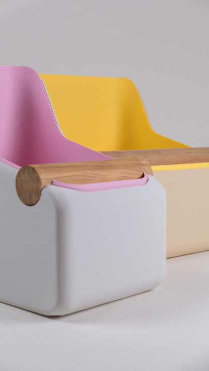 The Curve | Knock Box With Oak or Iroko Knock Bar - Knocdic