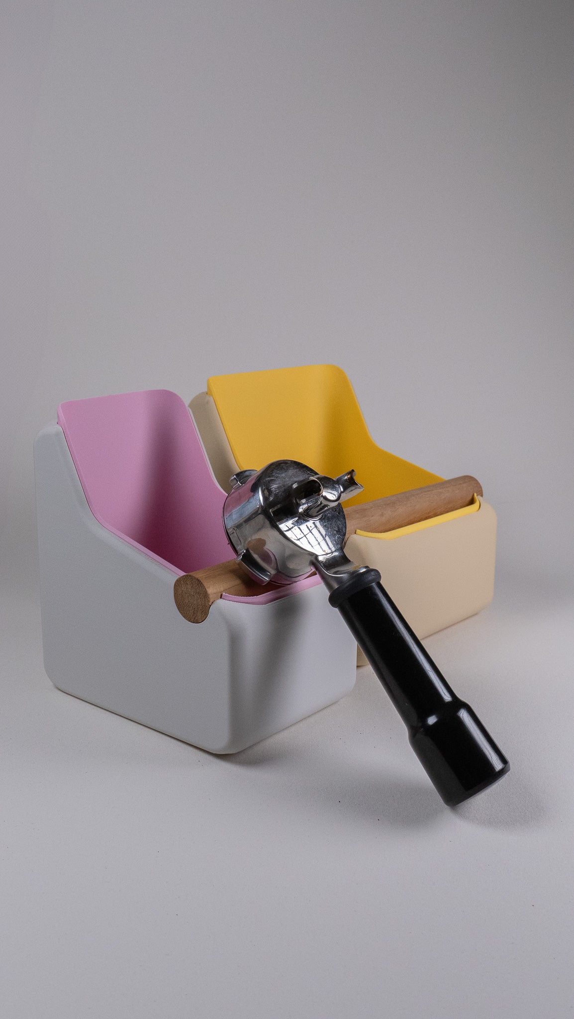 The Curve | Knock Box With Oak or Iroko Knock Bar - Knocdic