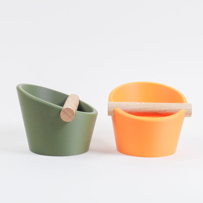 The Oval | Knock Box With Oak or Iroko Knock Bar - Knocdic