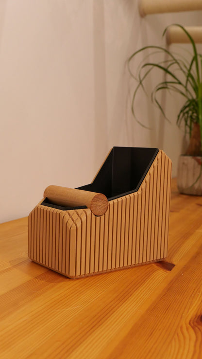 Striped Box | Knock Box With Hardwood Knock Bar