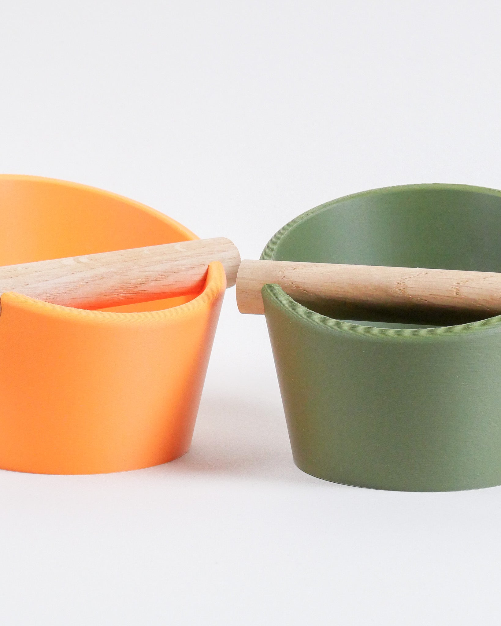 The Oval | Knock Box With Oak or Iroko Knock Bar - Knocdic