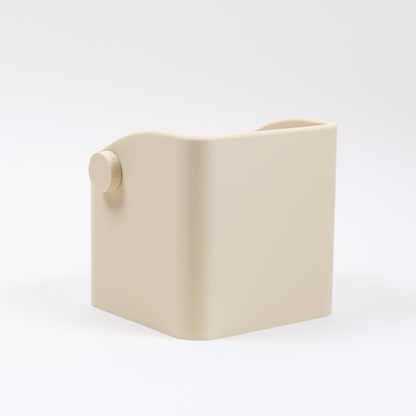 The Square | Knock Box With Oak or Iroko Knock Bar - Knocdic