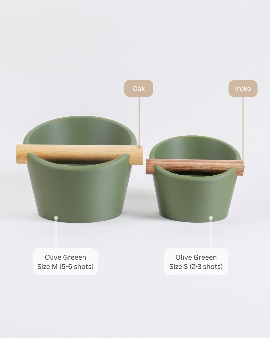 The Oval | Knock Box With Oak or Iroko Knock Bar - Knocdic