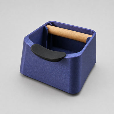 The Pod 3-in-1 Espresso Knock Box & Portafilter Tamping Stand in galaxy nebulae