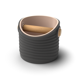Battifondi per espresso Ripple Round | Bicolore con barra in rovere