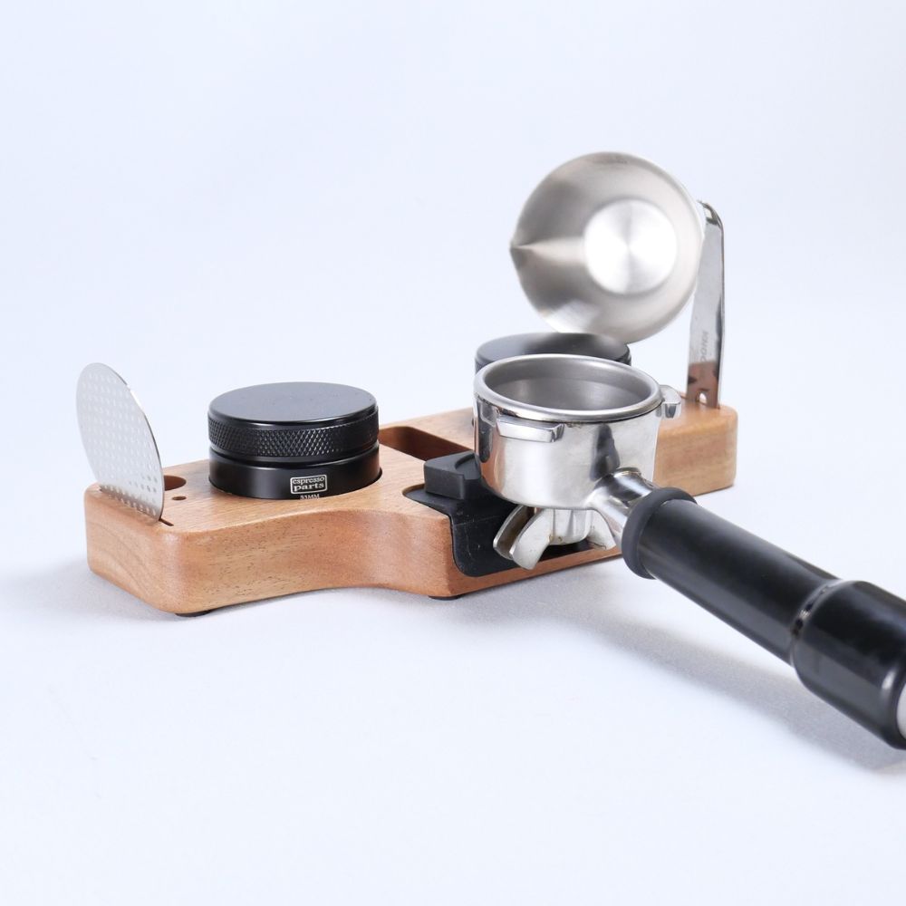 Wooden Portafilter Holder & Espresso Tamper Station