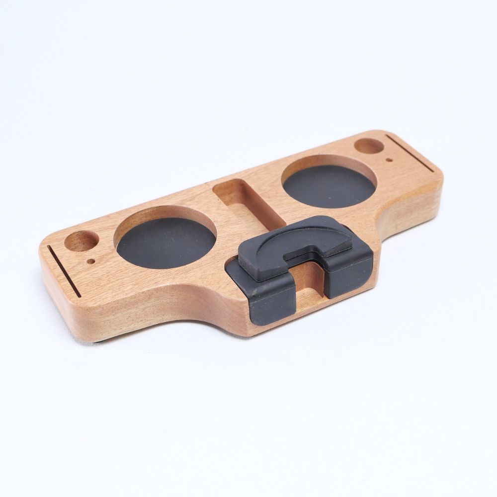 Wooden Portafilter Holder & Espresso Tamper Station
