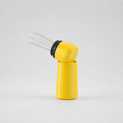 Espresso WDT Tool with Standing Holder in matte yellow
