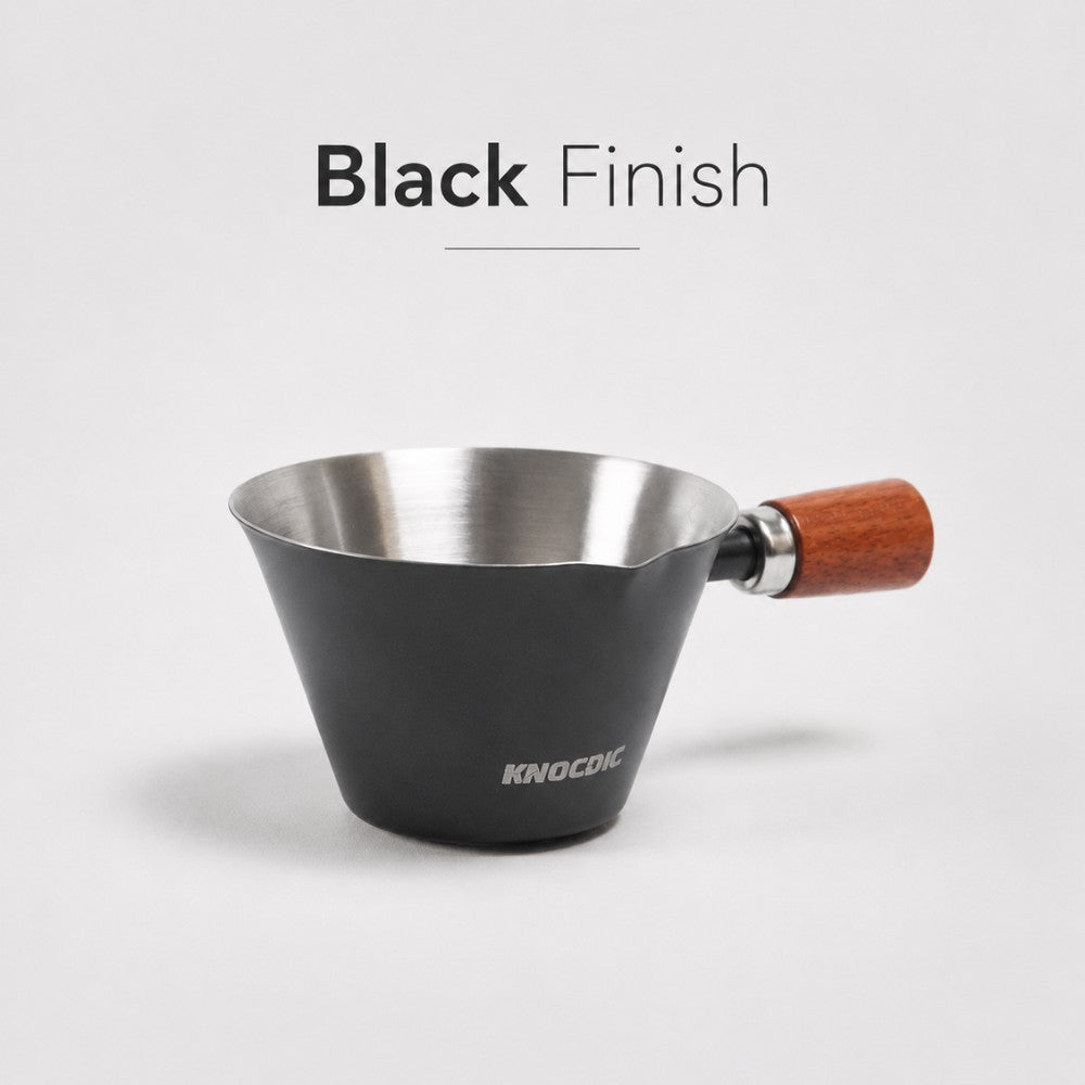 100ml Espresso Measuring Cup with Wooden Handle - Knocdic