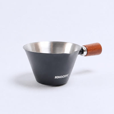 100ml espresso measuring cup with wooden handle