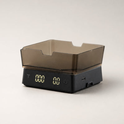 Mini coffee scale with timer and removable weighing tray