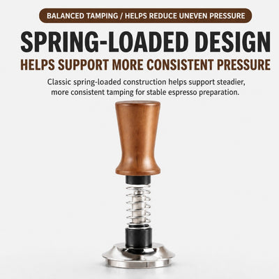 Spring loaded tamper design with internal spring mechanism