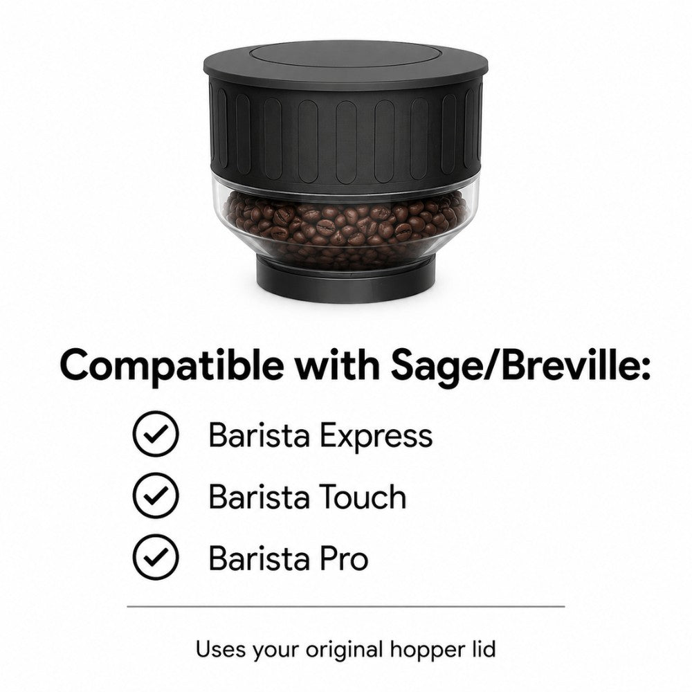 hopper extender with sage and breville barista pro, touch, express